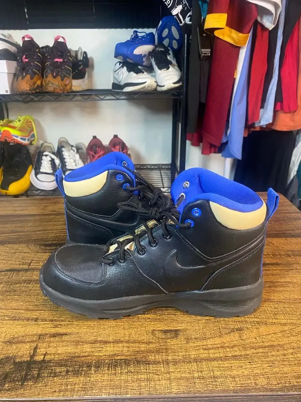Nike Manoa LTR Leather Boots Black/Sesame-Game Royal